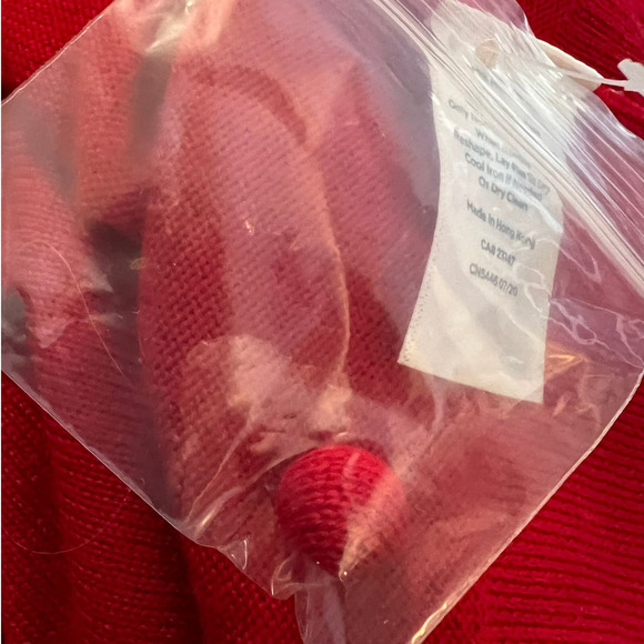 NEW Talbots Boatneck Sweater w/Rolled Neckline Size MP in Red Pure Merino Wool - Picture 6 of 6